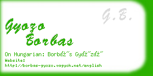 gyozo borbas business card